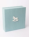 Italian Creative Book Scatola dei Ricordi ed Album Fotografico, Azzurro con Cavallo - 19x19 cm Album e Cofanetti