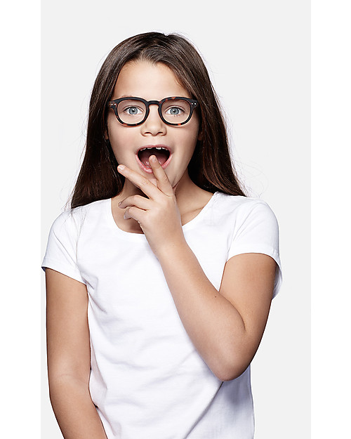 Izipizi Occhiali da Lettura Bimbi per Tablet e PC, Junior Screen #C, Tartaruga - Taglia unica da 4 a 10 anni! Occhiali da Sole