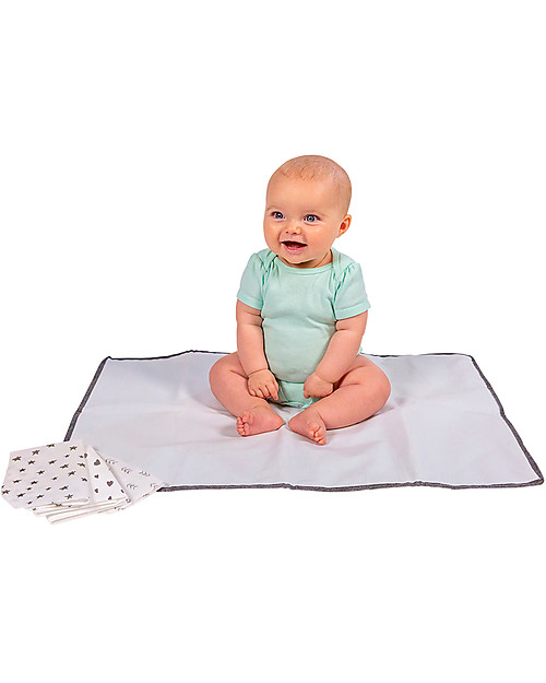 J L Childress 2 in 1 Fasciatoio Portatile Healthy Habits - Grigio Scuro Fasciatoi da Viaggio