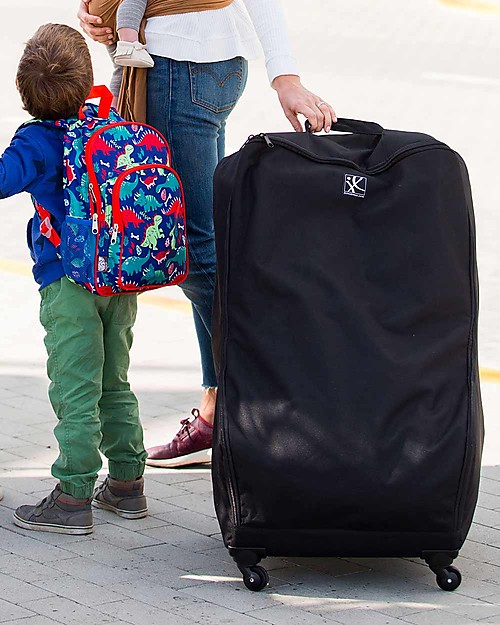 J L Childress Borsa Viaggio con 4 Ruote per Seggiolino Auto Spinner Wheelie Deluxe - Nero Accessori Seggiolini Auto