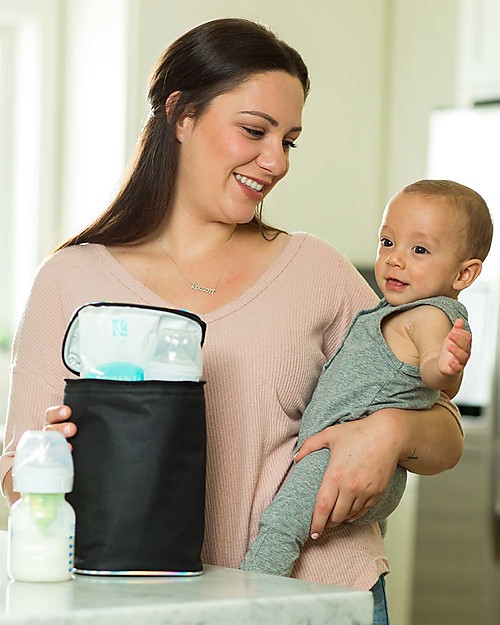 J L Childress Doppio Porta Vivande Termico - Nero Cangiante - Impermeabile e Comodo Contenitori Termici