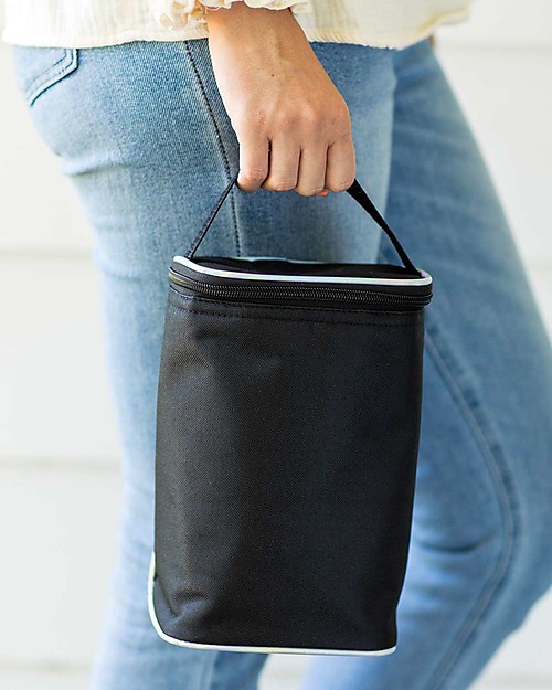 J L Childress Doppio Porta Vivande Termico - Nero Cangiante - Impermeabile e Comodo Contenitori Termici