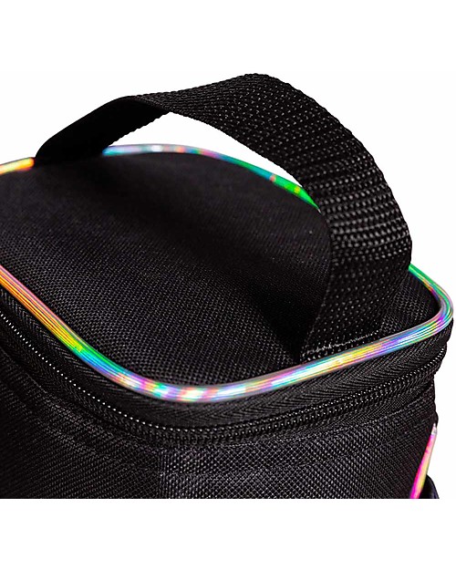 J L Childress Doppio Porta Vivande Termico - Nero Cangiante - Impermeabile e Comodo Contenitori Termici