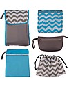 J L Childress Organizer per Borsa - Set da 5 - Grigio/Bianco/Azzurro Borse e Organizer