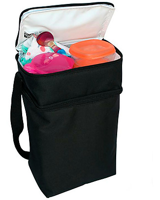 J L Childress Porta Vivande Termico da 6 Biberon - Nero - Impermeabile e Super Capiente Borse Pic Nic