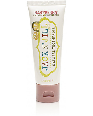 Jack 'n Jill Dentifricio per Bambini, Lampone e Calendula - 50 gr Dentifricio e Spazzolini