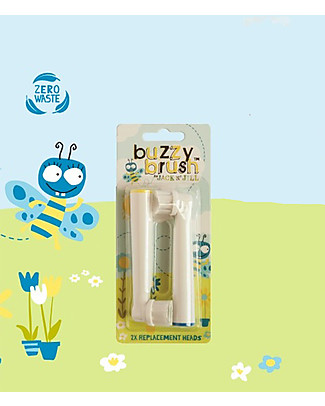 Jack 'n Jill Ricambio Testine Spazzolino Elettrico Musicale Buzzy Brush - Pacco da 2 Dentifricio e Spazzolini