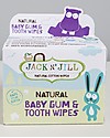Jack 'n Jill Salviette in Cotone Denti e Gengive per Bambini, 25 p - Naturali e Sicure! Dentifrici