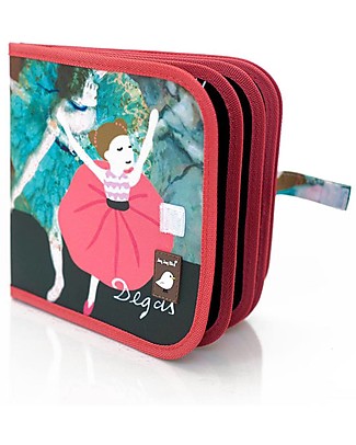 Jaq Jaq Bird Album da Colorare Grandi Artisti - Degas - Riutilizzabile più 4 Gessetti Zero Polvere Butterstix Disegnare e Colorare