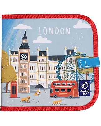 Jaq Jaq Bird Album Riutilizzabile Cities of Wonder - Londra - Con 4 Gessetti Zero Polvere Butterstix! Disegnare e Colorare