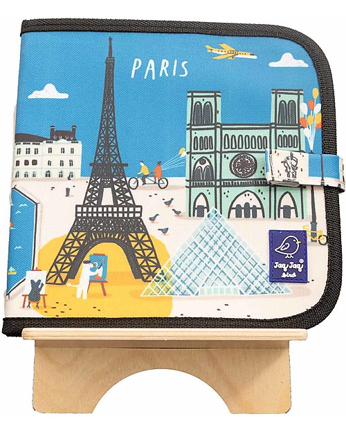 Jaq Jaq Bird Album Riutilizzabile Cities of Wonder - Parigi - Con 4 Gessetti Zero Polvere Butterstix! Disegnare e Colorare