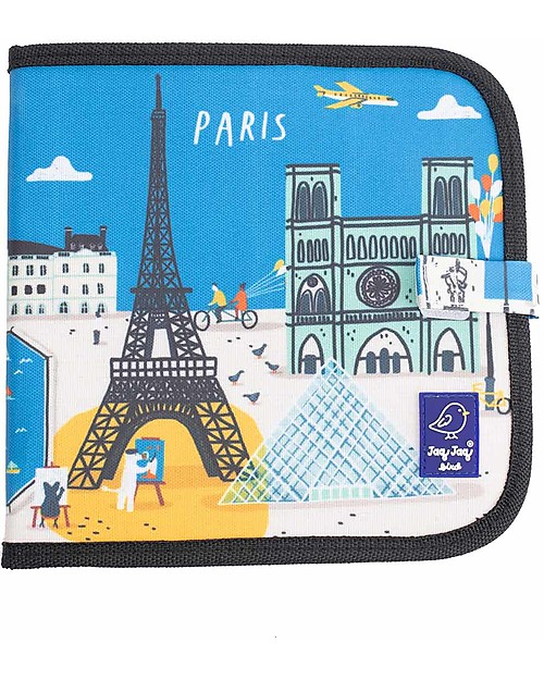 Jaq Jaq Bird Album Riutilizzabile Cities of Wonder - Parigi - Con 4 Gessetti Zero Polvere Butterstix! Disegnare e Colorare