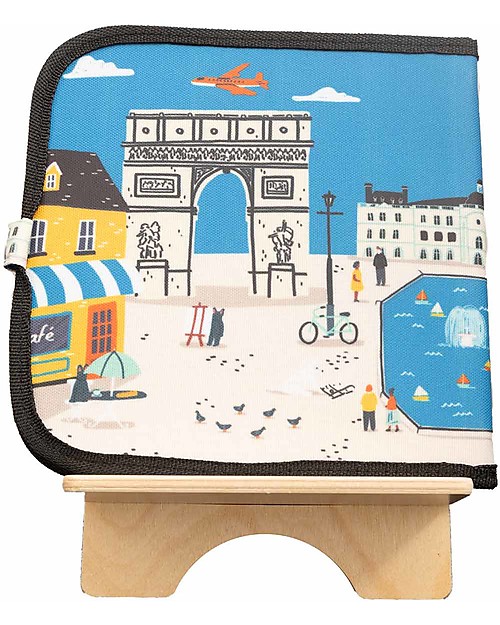 Jaq Jaq Bird Album Riutilizzabile Cities of Wonder - Parigi - Con 4 Gessetti Zero Polvere Butterstix! Disegnare e Colorare