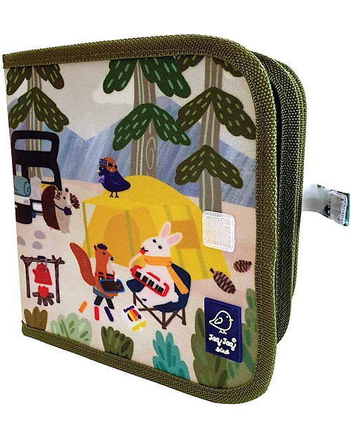 Jaq Jaq Bird Album Riutilizzabile JJB & Friends Doodle It & Go - Campeggio Disegnare e Colorare