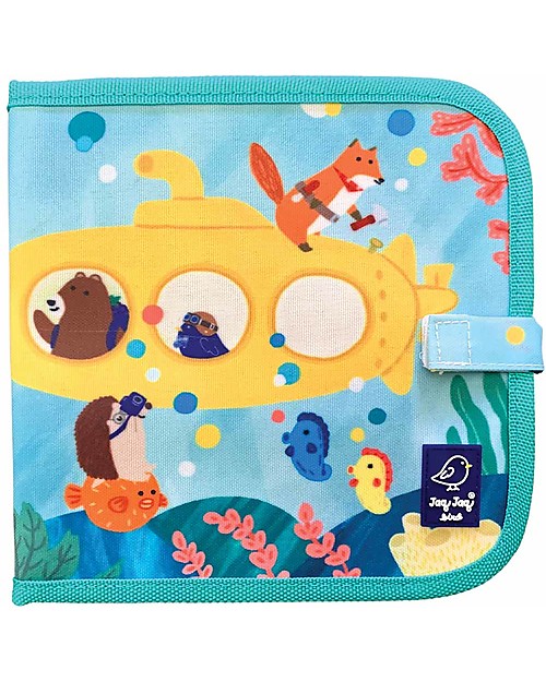 Jaq Jaq Bird Album Riutilizzabile JJB & Friends Doodle It & Go  - Sottomarini Disegnare e Colorare