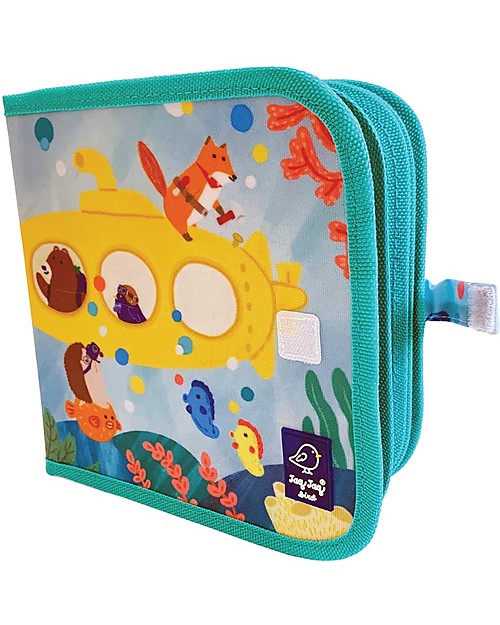 Jaq Jaq Bird Album Riutilizzabile JJB & Friends Doodle It & Go  - Sottomarini Disegnare e Colorare