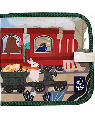 Jaq Jaq Bird Album Riutilizzabile JJB & Friends Doodle It & Go - Treni Disegnare e Colorare