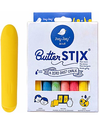Jaq Jaq Bird Butterstix® Zero Polvere - Multicolor con porta gesso Giochi Creativi
