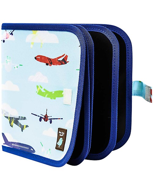 Jaq Jaq Bird Doodle It - Aeroplano - Album Riutilizzabile più 4 Gessetti Zero Polvere Butterstix Disegnare e Colorare