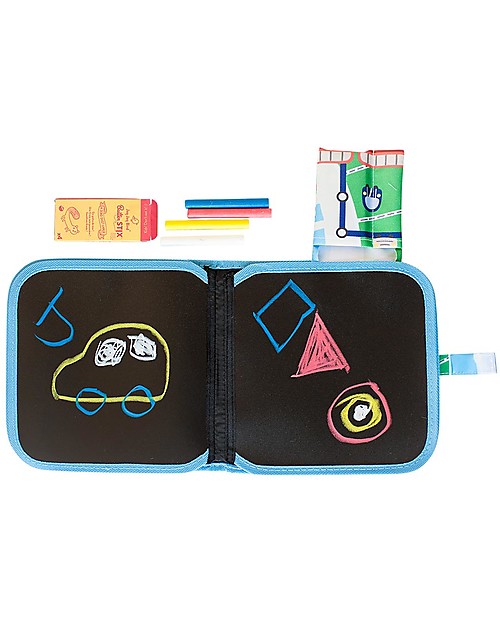 Jaq Jaq Bird Doodle It - Treno - Album Riutilizzabile più 4 Gessetti Zero Polvere Butterstix Disegnare e Colorare