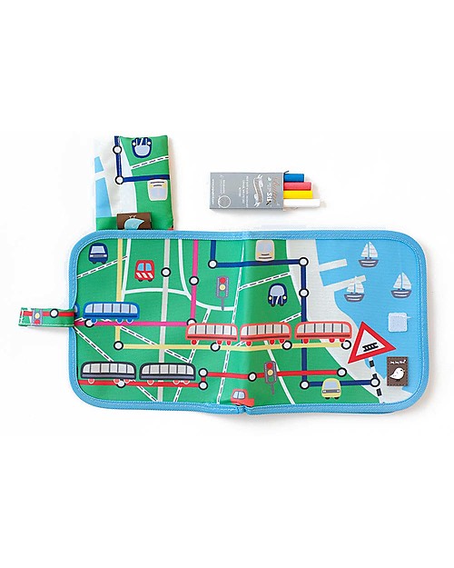 Jaq Jaq Bird Doodle It - Treno - Album Riutilizzabile più 4 Gessetti Zero Polvere Butterstix Disegnare e Colorare