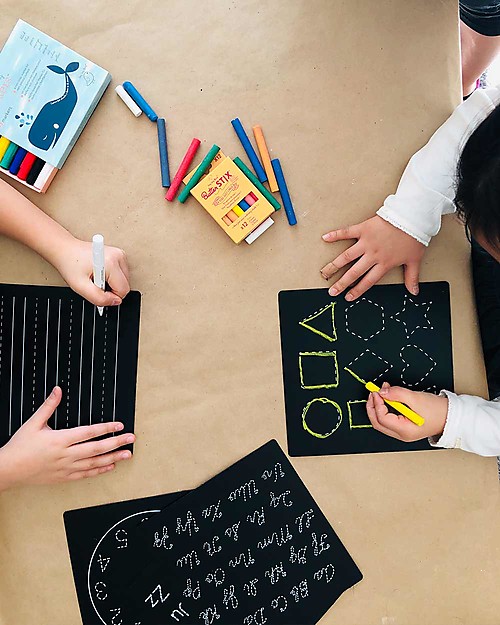 Jaq Jaq Bird Lavagnetta Giochi da Viaggio - Lettere, Numeri, Forme e Ore - con Gessetti Zero Polvere, Educational Lavagnette