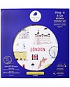 Jaq Jaq Bird Set di Adesivi Cities of Wonder - Londra - Include una Mappa della Città! Adesivi e Timbri