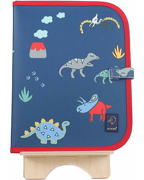 Jaq Jaq Bird Tovaglietta 2in1 "Gioca e Mangia", Dinosauri - Include 4 gessetti Butterstix Disegnare e Colorare