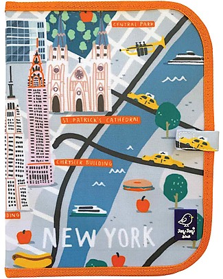 Jaq Jaq Bird Tovaglietta Riutilizzabile Cities of Wonder - New York Disegnare e Colorare