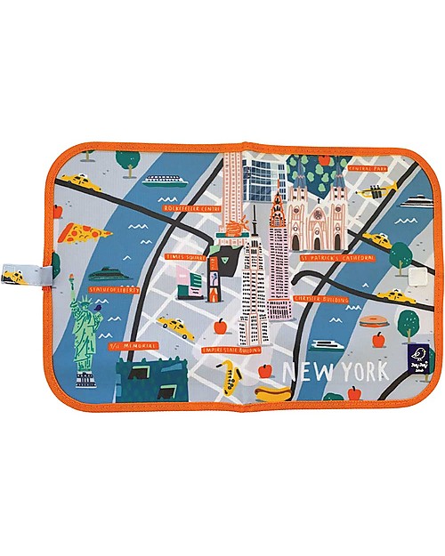 Jaq Jaq Bird Tovaglietta Riutilizzabile Cities of Wonder - New York Disegnare e Colorare