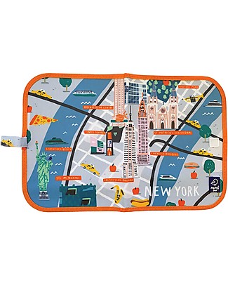 Jaq Jaq Bird Tovaglietta Riutilizzabile Cities of Wonder - New York Disegnare e Colorare