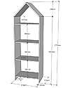 Jaxx Armadio Casami a Giorno - Bianco Laccato - 57,6 x 37 x 171,5 - con 4 Ripiani - MDF Armadi