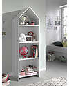 Jaxx Armadio Casami a Giorno - Bianco Laccato - 57,6 x 37 x 171,5 - con 4 Ripiani - MDF Armadi