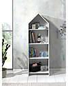 Jaxx Armadio Casami a Giorno - Bianco Laccato - 57,6 x 37 x 171,5 - con 4 Ripiani - MDF Armadi