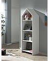 Jaxx Armadio Casami a Giorno - Bianco Laccato - 57,6 x 37 x 171,5 - con 4 Ripiani - MDF Armadi