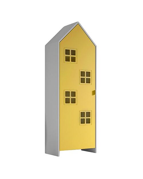 Jaxx Armadio Casami Bruges - Giallo - 1 Anta - 57,6 x 37 x 171,5 - MDF Armadi