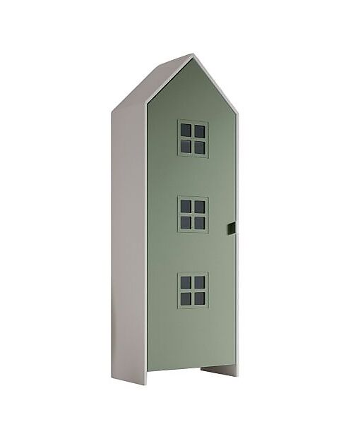 Jaxx Armadio Casami Bruges - Verde - 1 Anta - 57,6 x 37 x 171,5 - MDF Armadi