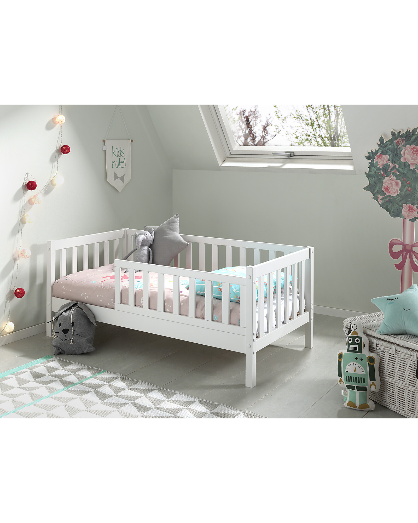 Coperta Per Lettino Tipi - Grigio/Bianco, 70x140 Cm, Cotone Naturale - Foto 11