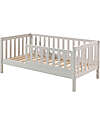 Jaxx Lettino Toddler in Legno - Bianco Laccato - 70 x 140 cm - con Sponde Extra Alta Letti Singoli
