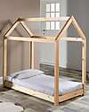 Jaxx Letto Montessori Cabane - Legno Massello di Pino - 70 x 140 cm - Doghe Incluse - Naturale Letti Montessoriani