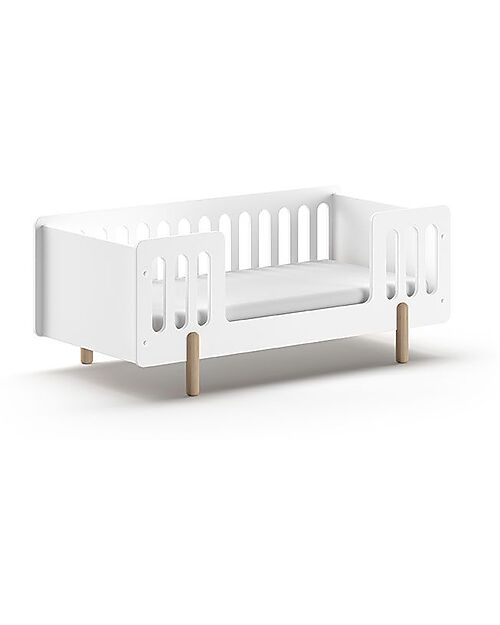 Jaxx Letto Smile con Sponde Alte - Bianco - 70 x 140 cm - Doghe Incluse Letti Singoli