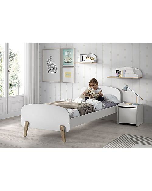 Jaxx Mensola Kiddy - Bianco - 65 cm - Legno di Pino Massiccio e MDF Mensole