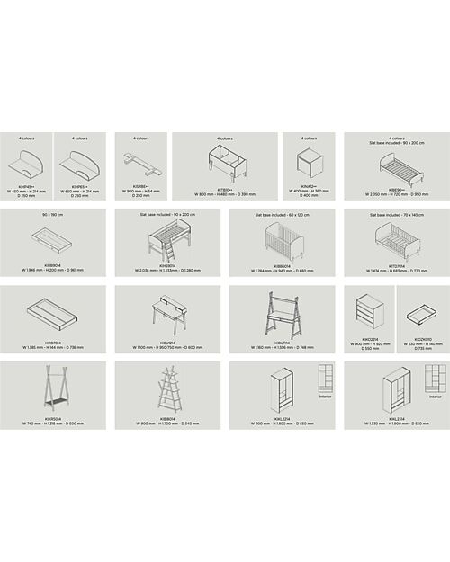 Jaxx Mensola Kiddy - Bianco - 65 cm - Legno di Pino Massiccio e MDF Mensole