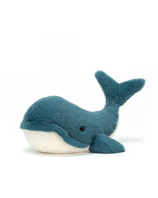 JellyCat Peluche Balena Wally Whale, Medium - 35 cm - Morbidissimo e divertente! Peluche