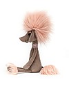 JellyCat Peluche Barboncina Swellegant Penelope Poodle - 38 cm - Morbidissimo e divertente! Peluche