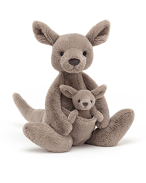 JellyCat Peluche Canguro Kara - 37 cm - Cucciolo Incluso! Peluche