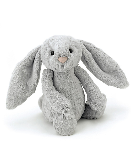JellyCat Peluche Coniglietto Lunghe Orecchie, Argento (Medium) -  31 cm - Morbidissimo e dolce Peluche