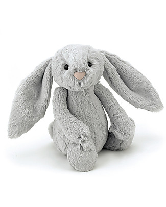 JellyCat Peluche Coniglietto Lunghe Orecchie, Argento (Medium) - 31 cm - Morbidissimo e dolce Peluche
