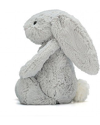 JellyCat Peluche Coniglietto Lunghe Orecchie, Argento (Small) - 18 cm - Morbidissimo e dolce Peluche
