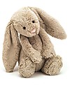 JellyCat Peluche Coniglietto Lunghe Orecchie, Beige (Medium) - 31 cm - Morbidissimo e dolce Peluche